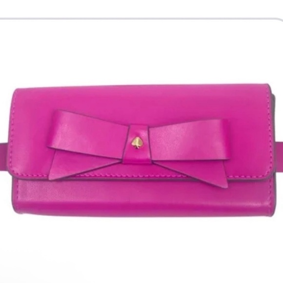 KATE SPADE BERRY PINK BELT BOW BAG! Adjustable up to 40”L! NWT - Picture 1 of 7